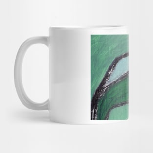 Abstract Oil Painting 2c9 Teal Cerulean Sapphire Mug